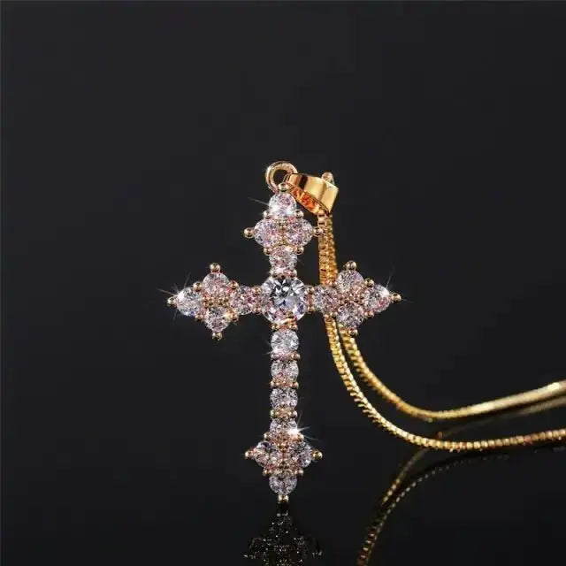 Women's Religious Cross Necklace - Elegant Faith - Inspired Jewelry - Xandu Limited