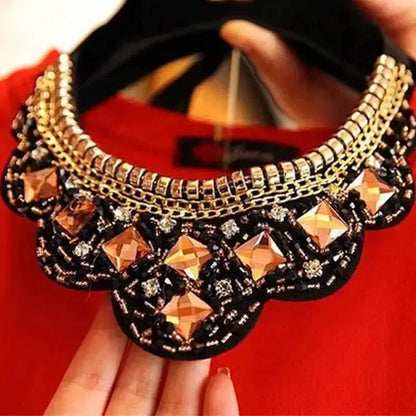 Women's Statement Choker Necklace - Bold & Elegant Fashion Accessory - Xandu Limited