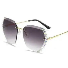 Women's UV Protection Diamond Sunglasses – Elegant, Sparkling Eyewear - Xandu Limited