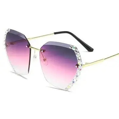 Women's UV Protection Diamond Sunglasses – Elegant, Sparkling Eyewear - Xandu Limited