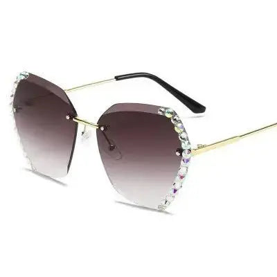 Women's UV Protection Diamond Sunglasses – Elegant, Sparkling Eyewear - Xandu Limited