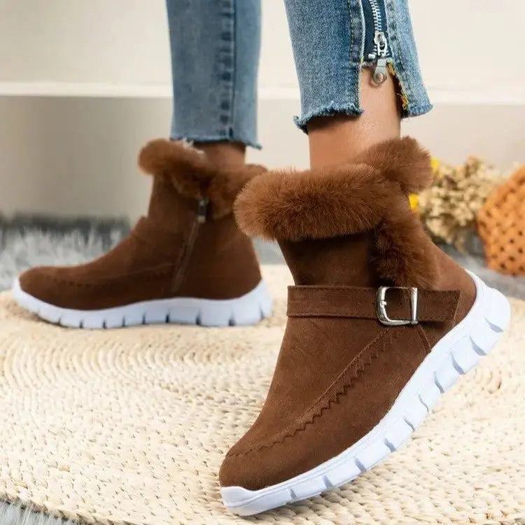 Women's Winter Boots: Thickened Sole & Plush Lining - Xandu Limited