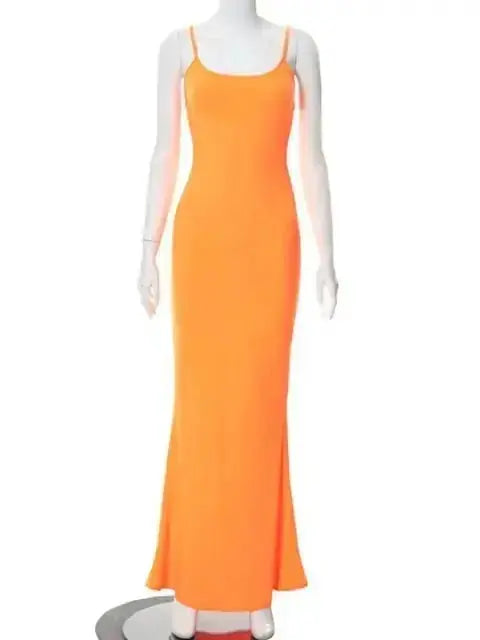 Women's full length Backless Maxi Dress - Xandu Limited