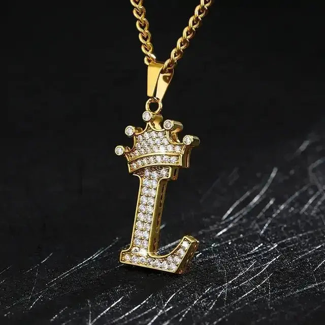 Zircon Alphabet Necklace - Personalized Sparkling Letter Pendant - Xandu Limited