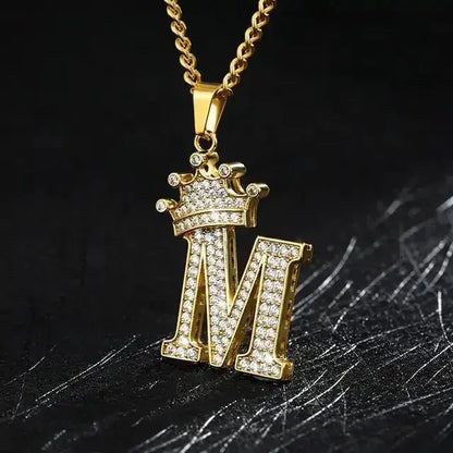 Zircon Alphabet Necklace - Personalized Sparkling Letter Pendant - Xandu Limited