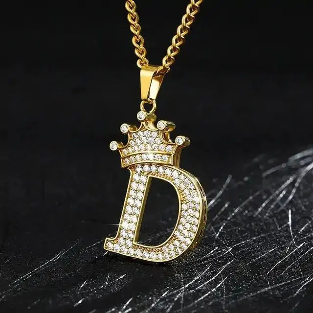 Zircon Alphabet Necklace - Personalized Sparkling Letter Pendant - Xandu Limited