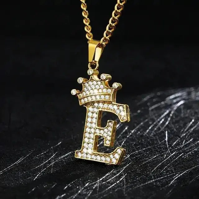 Zircon Alphabet Necklace - Personalized Sparkling Letter Pendant - Xandu Limited