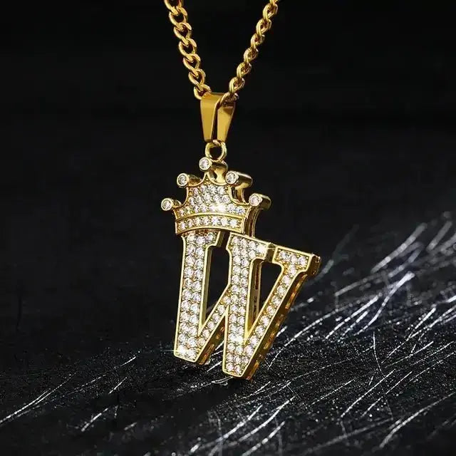 Zircon Alphabet Necklace - Personalized Sparkling Letter Pendant - Xandu Limited