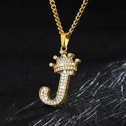 Zircon Alphabet Necklace - Personalized Sparkling Letter Pendant - Xandu Limited