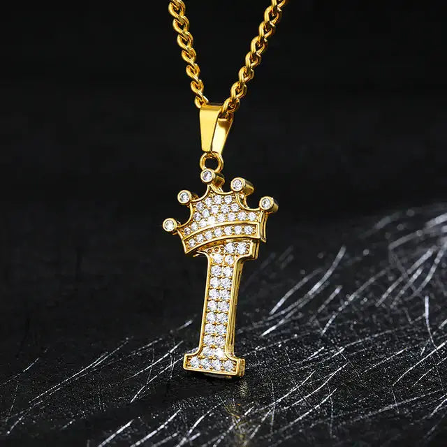 Zircon Alphabet Necklace - Personalized Sparkling Letter Pendant - Xandu Limited