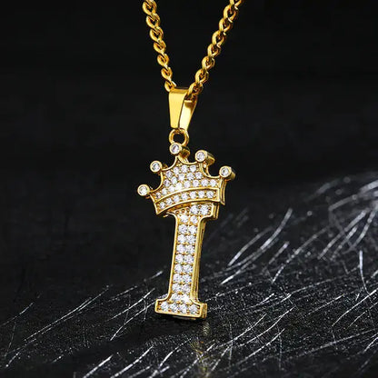 Zircon Alphabet Necklace - Personalized Sparkling Letter Pendant - Xandu Limited