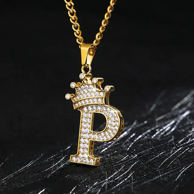 Zircon Alphabet Necklace - Personalized Sparkling Letter Pendant - Xandu Limited