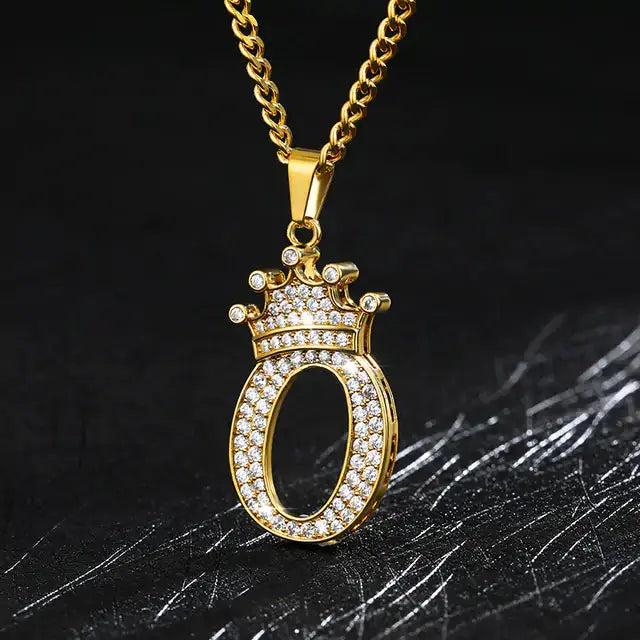 Zircon Alphabet Necklace - Personalized Sparkling Letter Pendant - Xandu Limited