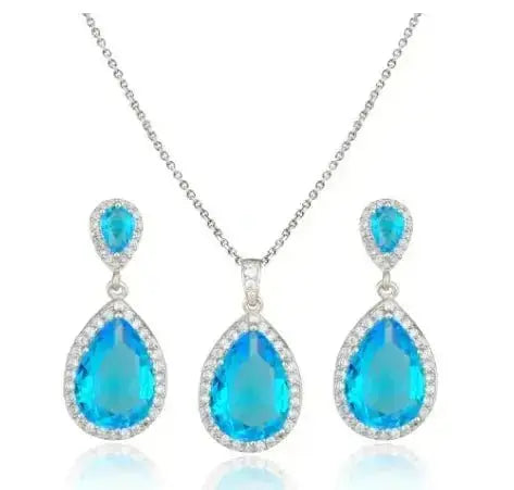 Zircon Jewelry Set - Elegant Necklace, Earrings & Bracelet Set - Xandu Limited