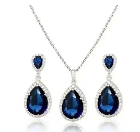 Zircon Jewelry Set - Elegant Necklace, Earrings & Bracelet Set - Xandu Limited