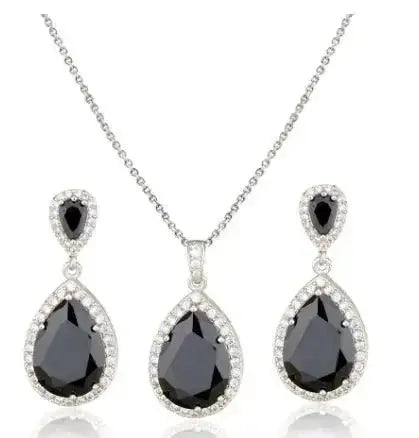 Zircon Jewelry Set - Elegant Necklace, Earrings & Bracelet Set - Xandu Limited