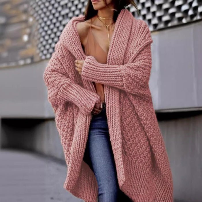 Autumn And Winter Long Thick Sweater Cardigan For Women - Xandu Limited