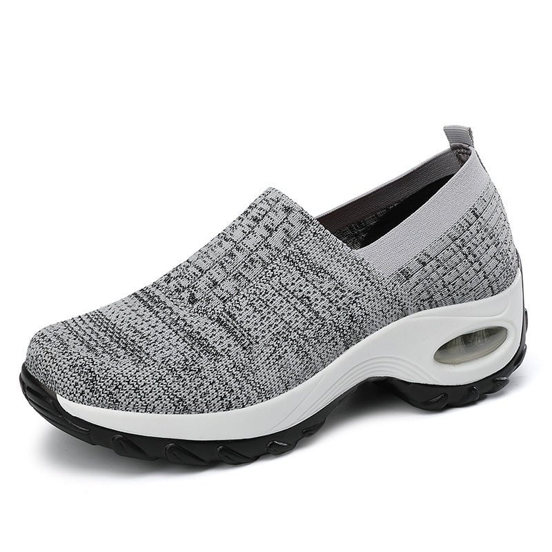 Breathable Mesh Sneakers – Slip - On Air Cushion Thick Sole Shoes - Xandu Limited