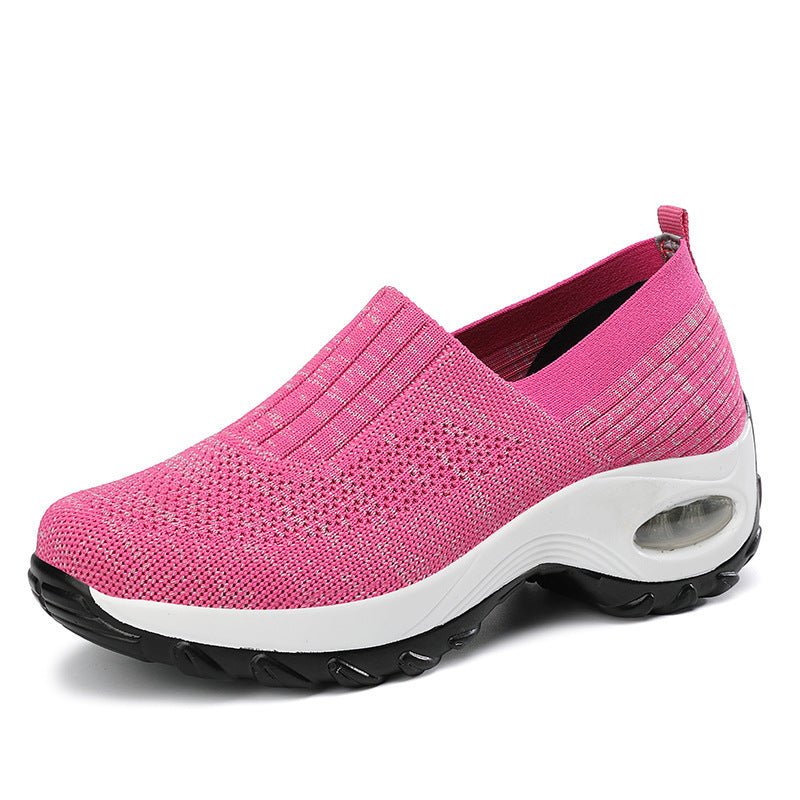 Breathable Mesh Sneakers – Slip - On Air Cushion Thick Sole Shoes - Xandu Limited