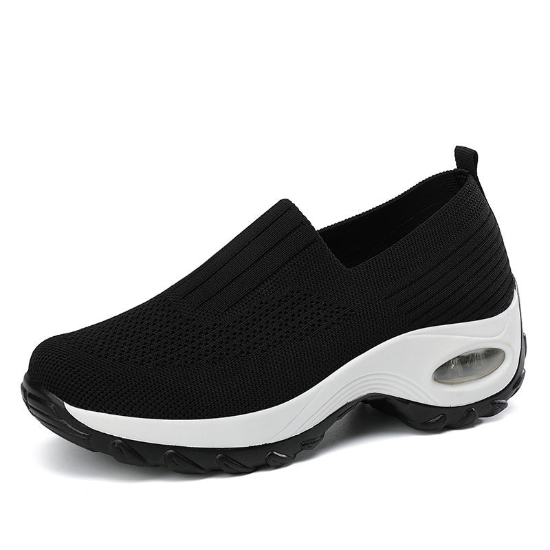 Breathable Mesh Sneakers – Slip - On Air Cushion Thick Sole Shoes - Xandu Limited