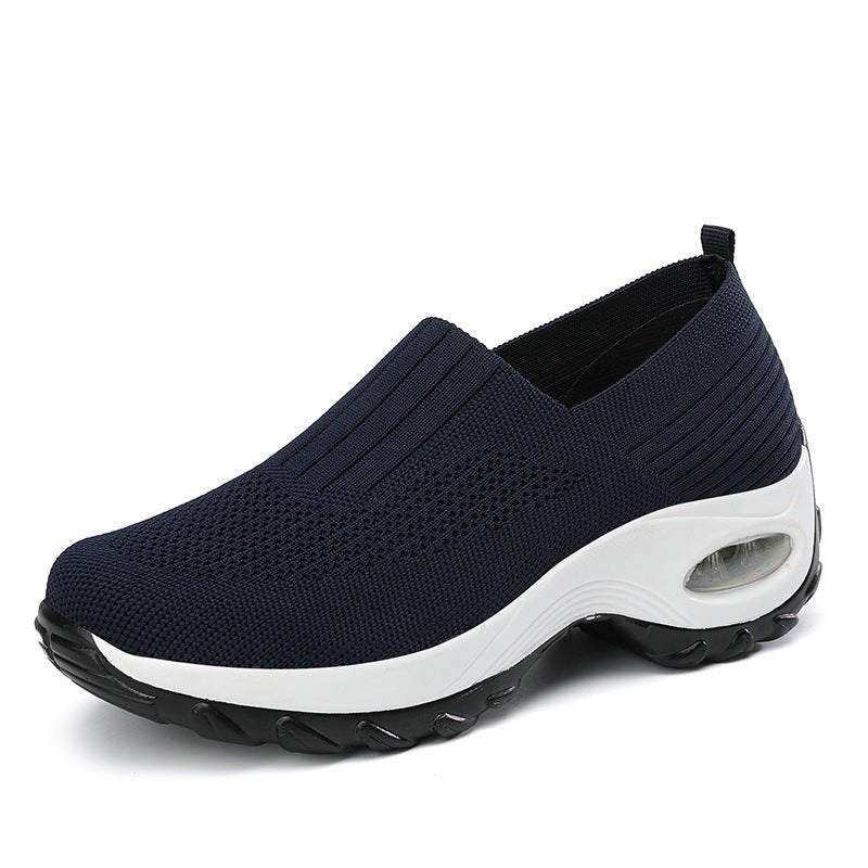 Breathable Mesh Sneakers – Slip - On Air Cushion Thick Sole Shoes - Xandu Limited