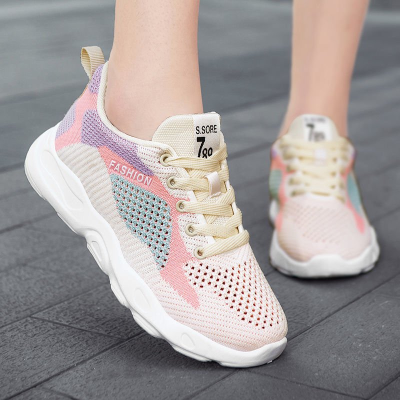 Colorblock Lace - Up Sneakers – Lightweight Walking & Running Shoes - Xandu Limited