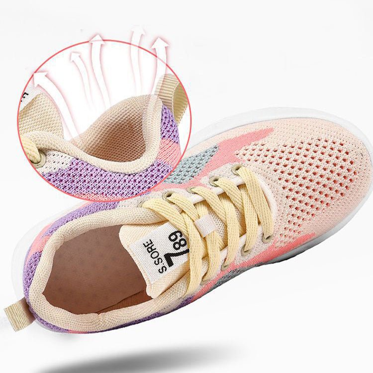 Colorblock Lace - Up Sneakers – Lightweight Walking & Running Shoes - Xandu Limited