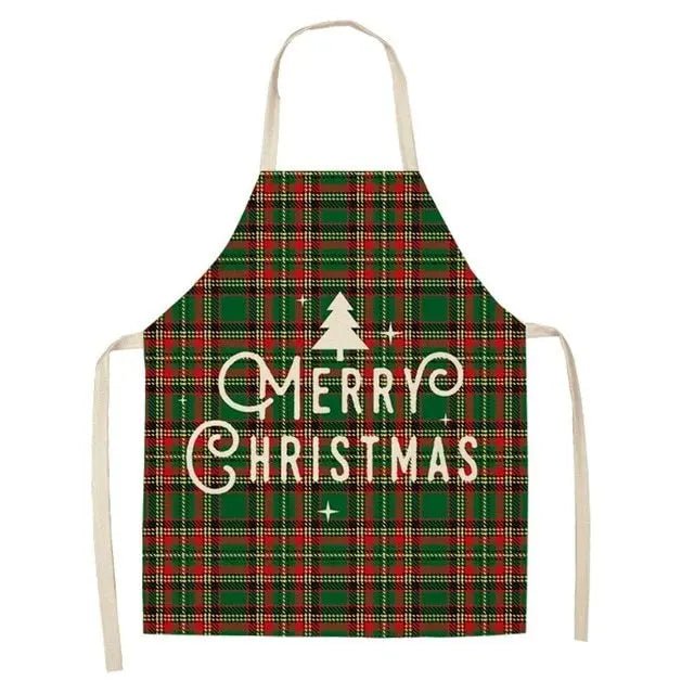 Creative Christmas Cotton Linen Apron - Festive Kitchen Decor - Xandu Limited