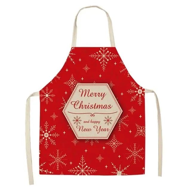 Creative Christmas Cotton Linen Apron - Festive Kitchen Decor - Xandu Limited