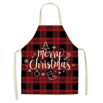 Creative Christmas Cotton Linen Apron - Festive Kitchen Decor - Xandu Limited