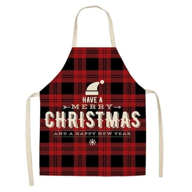 Creative Christmas Cotton Linen Apron - Festive Kitchen Decor - Xandu Limited