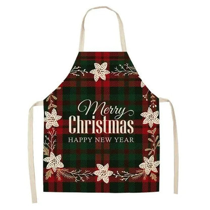 Creative Christmas Cotton Linen Apron - Festive Kitchen Decor - Xandu Limited