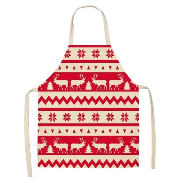 Creative Christmas Cotton Linen Apron - Festive Kitchen Decor - Xandu Limited