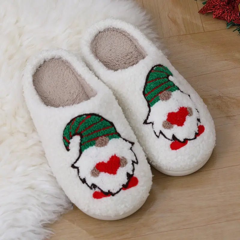 Cute Cartoon Santa Claus Slippers - Cozy Indoor Christmas Shoes for Couples - Xandu Limited