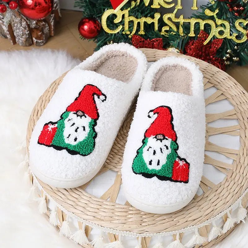 Cute Cartoon Santa Claus Slippers - Cozy Indoor Christmas Shoes for Couples - Xandu Limited