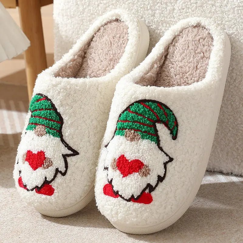 Cute Cartoon Santa Claus Slippers - Cozy Indoor Christmas Shoes for Couples - Xandu Limited