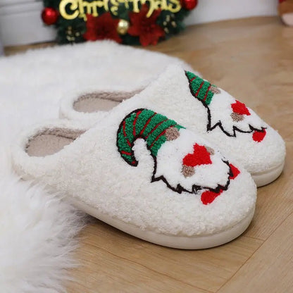 Cute Cartoon Santa Claus Slippers - Cozy Indoor Christmas Shoes for Couples - Xandu Limited