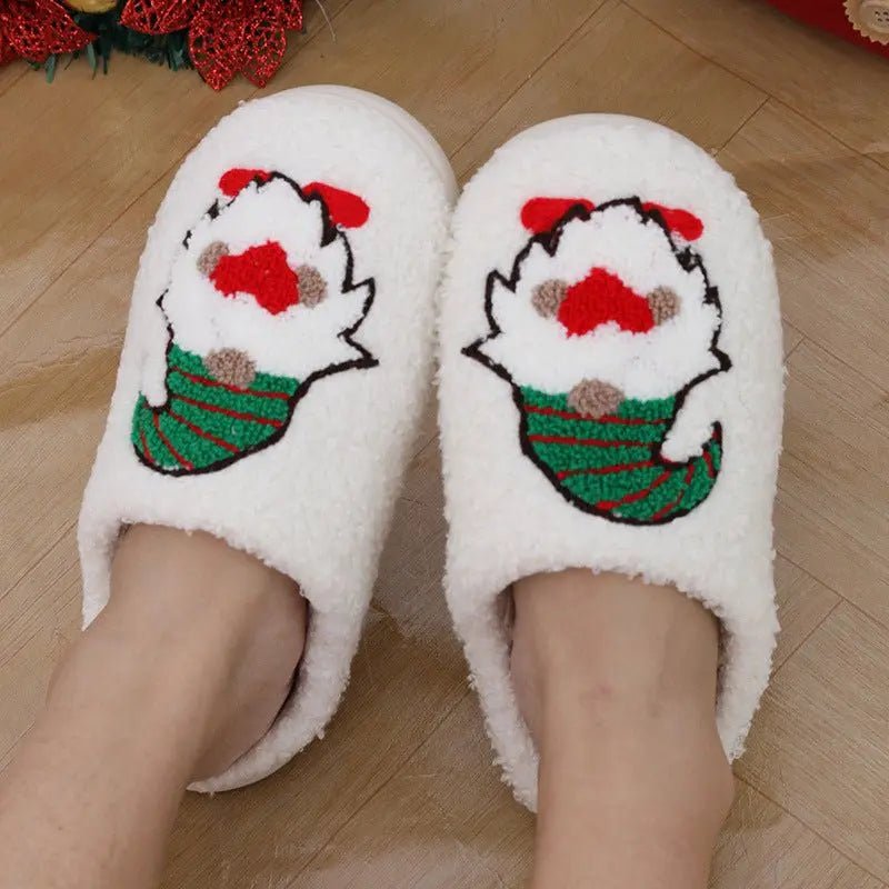 Cute Cartoon Santa Claus Slippers - Cozy Indoor Christmas Shoes for Couples - Xandu Limited