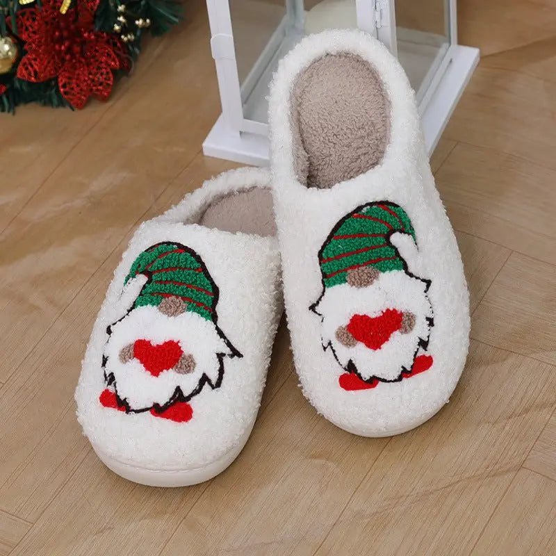 Cute Cartoon Santa Claus Slippers - Cozy Indoor Christmas Shoes for Couples - Xandu Limited