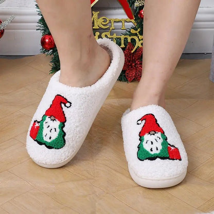 Cute Cartoon Santa Claus Slippers - Cozy Indoor Christmas Shoes for Couples - Xandu Limited