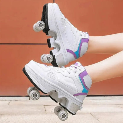 Double - Wheel Row Sneakers – Retractable Kids’ Shoes for Boys & Girls - Xandu Limited