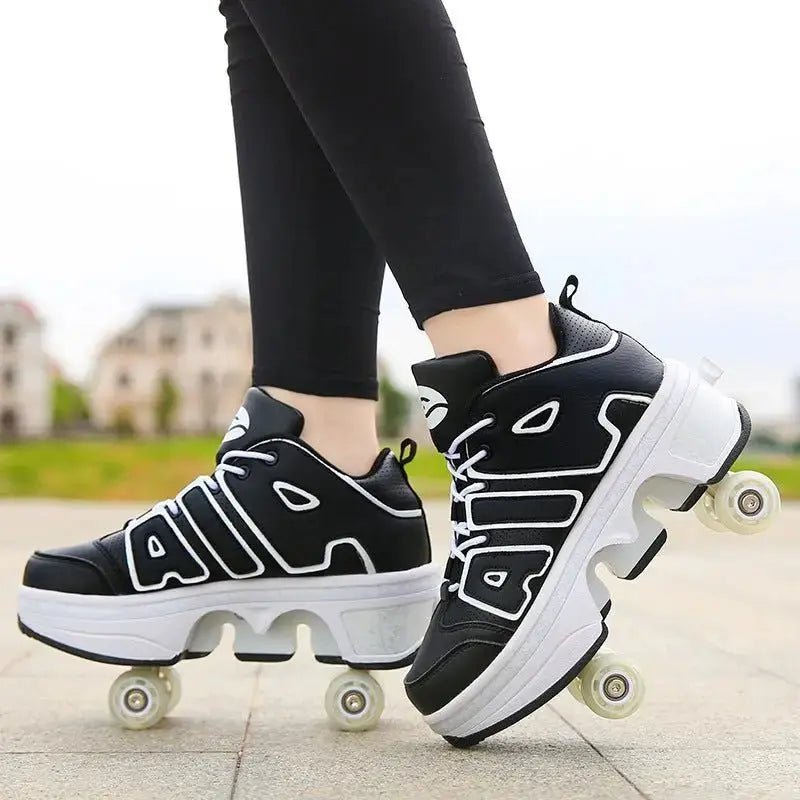 Double - Wheel Row Sneakers – Retractable Kids’ Shoes for Boys & Girls - Xandu Limited