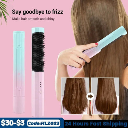 Hair Straightener Brush (2 In 1 ) - Xandu Limited