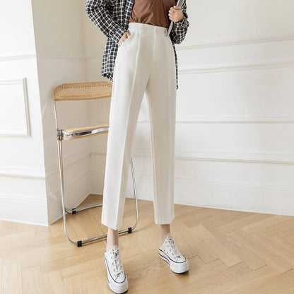 High - Waist Nine - Point Suit Pants – Slim Loose Straight Casual Fit - Xandu Limited