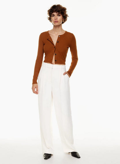 High Waist Wide - Leg Trousers – Straight Casual Pants with Pockets - Xandu Limited