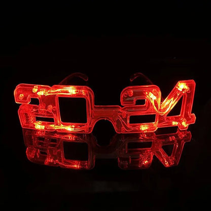 LED Glowing New Year Glasses 2024 Glitter Glasses For Party Evening Decoration - Xandu Limited