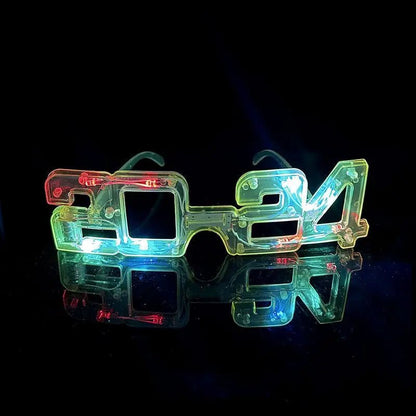 LED Glowing New Year Glasses 2024 Glitter Glasses For Party Evening Decoration - Xandu Limited