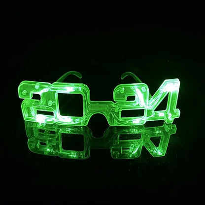 LED Glowing New Year Glasses 2024 Glitter Glasses For Party Evening Decoration - Xandu Limited