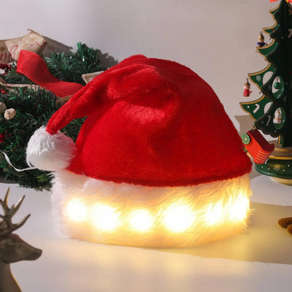 LED Light - Up Santa Hat - Plush Christmas Hat for Kids & Adults - Xandu Limited