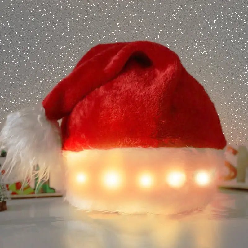 LED Light - Up Santa Hat - Plush Christmas Hat for Kids & Adults - Xandu Limited